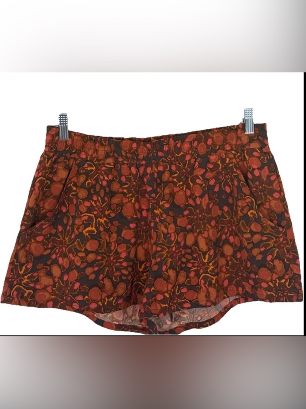 Toad & Co Printed Pull On Shorts Medium Elastic Waist Pockets